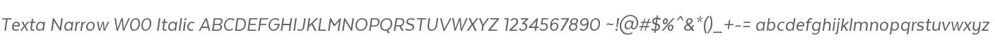 Texta Narrow W00 Italic