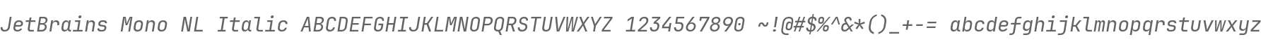 JetBrains Mono NL