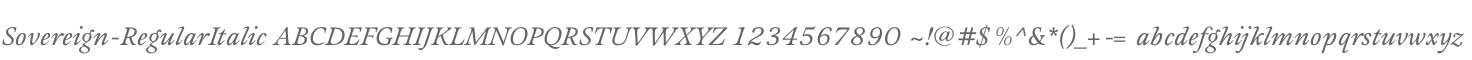 Sovereign-RegularItalic