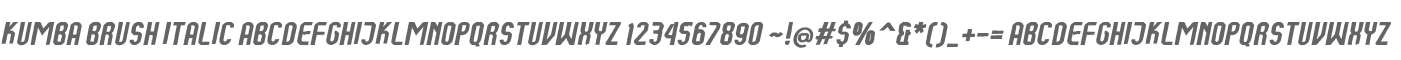 Kumba Brush Italic