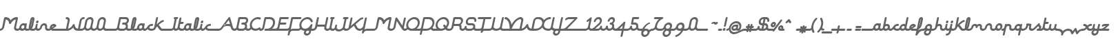 Maline W00 Black Italic