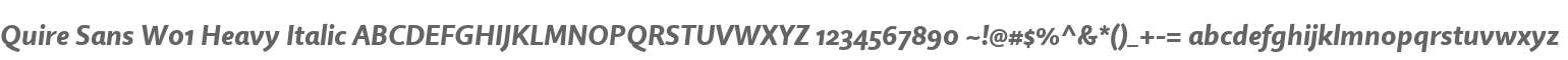 Quire Sans W01 Heavy Italic