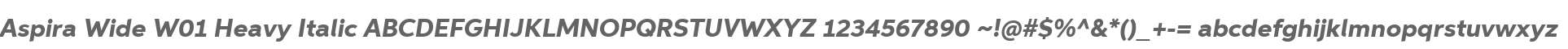 Aspira Wide W01 Heavy Italic