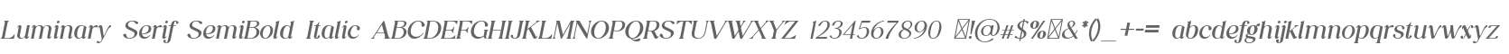 Luminary Serif SemBd