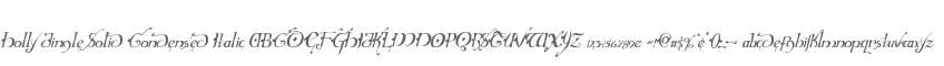 Holly Jingle Solid Condensed Italic