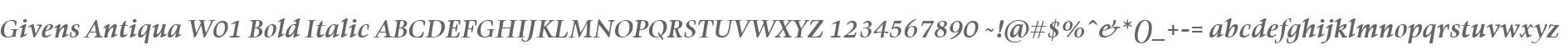 Givens Antiqua W01 Bold Italic