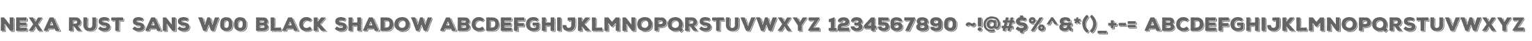 Nexa Rust Sans W00 Black Shadow