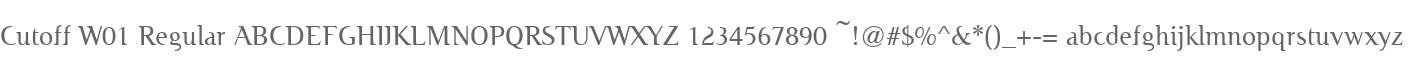 Cutoff W01 Regular