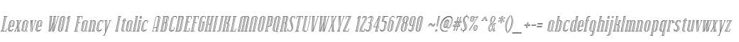Lexave W01 Fancy Italic
