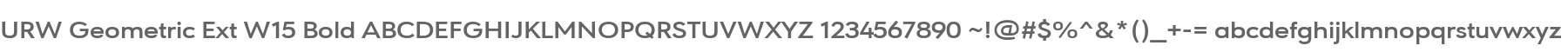 URW Geometric Ext W15 Bold