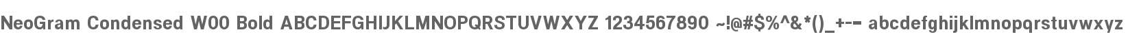 NeoGram Condensed W00 Bold