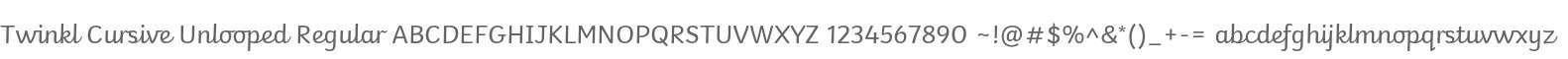 Twinkl Cursive Unlooped Regular