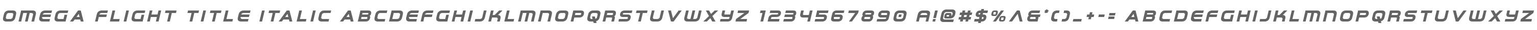 Omega Flight Title Italic