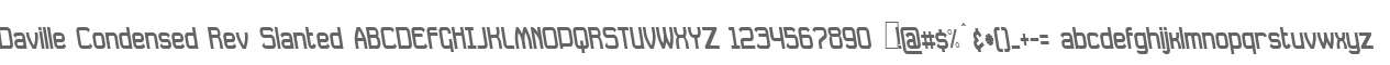 Daville Condensed Rev Slanted
