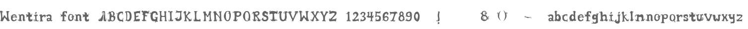 Wentira font