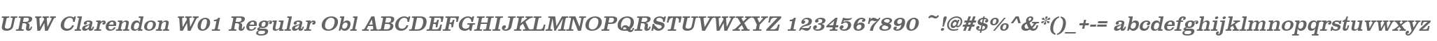 URW Clarendon W01 Regular Obl