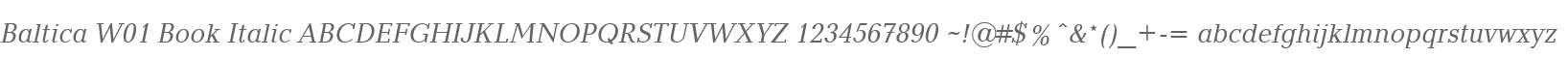 Baltica W01 Book Italic