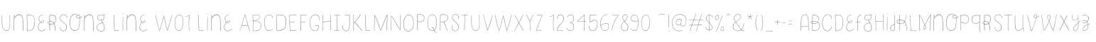 Undersong Line W01 Line