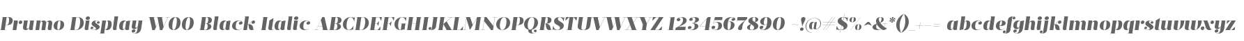 Prumo Display W00 Black Italic