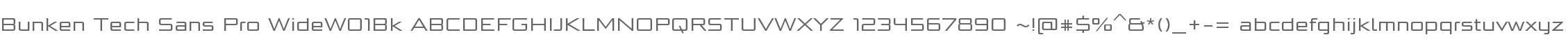 Bunken Tech Sans Pro WideW01Bk