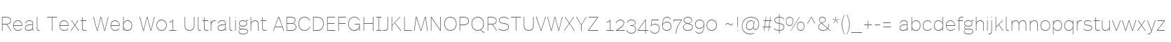 Real Text Web W01 Ultralight