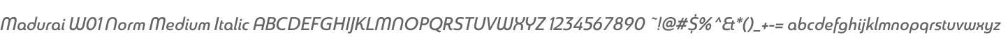 Madurai W01 Norm Medium Italic
