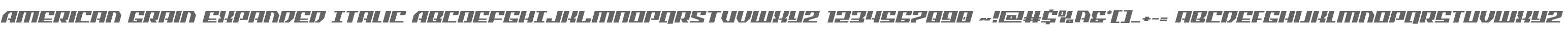 American Grain Expanded Italic