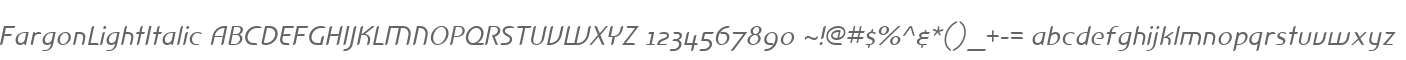 FargonLightItalic