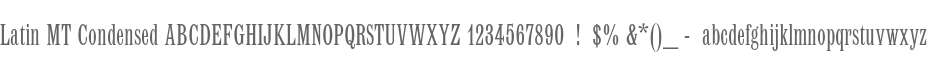 Latin MT Condensed