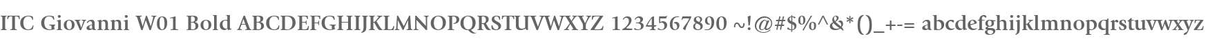 ITC Giovanni W01 Bold