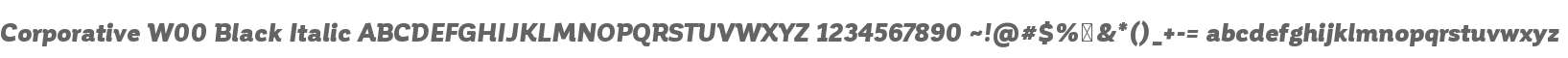 Corporative W00 Black Italic