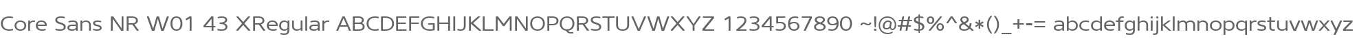 Core Sans NR W01 43 XRegular