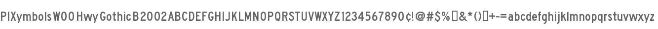PIXymbols W00 Hwy Gothic B 2002