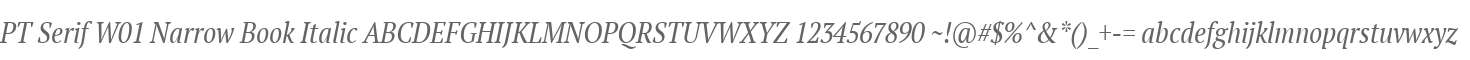 PT Serif W01 Narrow Book Italic