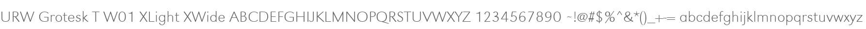 URW Grotesk T W01 XLight XWide