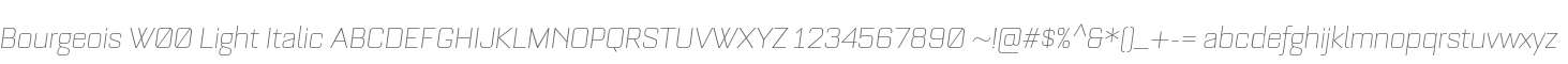 Bourgeois W00 Light Italic