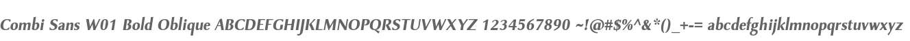 Combi Sans W01 Bold Oblique