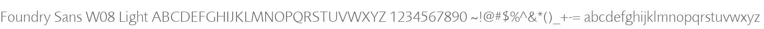 Foundry Sans W08 Light