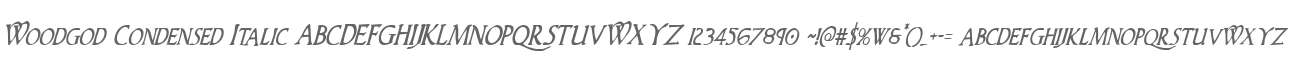 Woodgod Condensed Italic