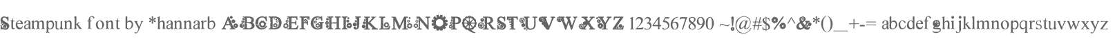 Steampunk font by *hannarb