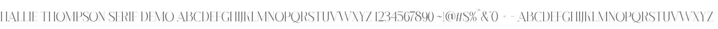 Hallie Thompson Serif Demo