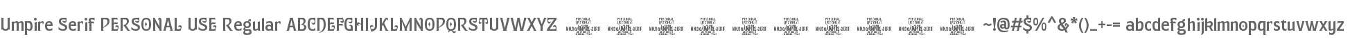 Umpire Serif PERSONAL USE
