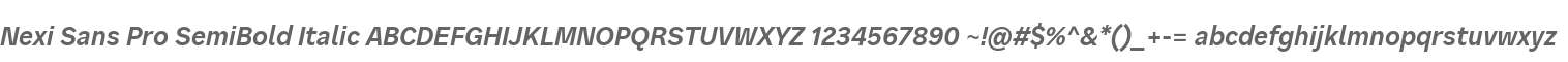 Nexi Sans Pro SemiBold