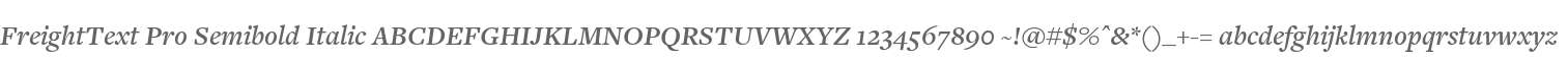 FreightText Pro Semibold Italic