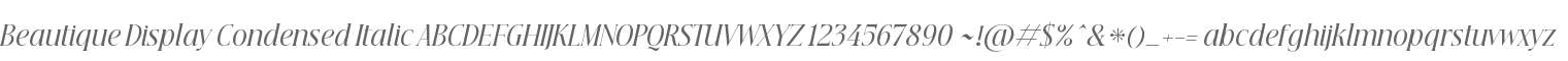 Beautique Display Cond Italic