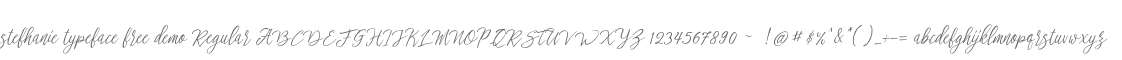 stefhanie typeface free demo Regular