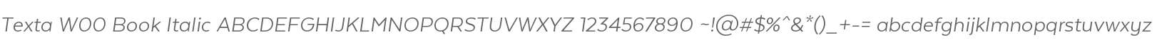 Texta W00 Book Italic