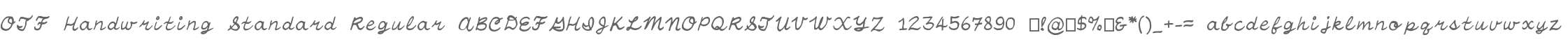 OTF Handwriting Standard