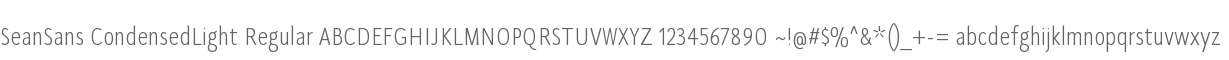 SeanSans CondensedLight Regular