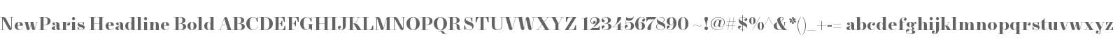 NewParis Headline Bold